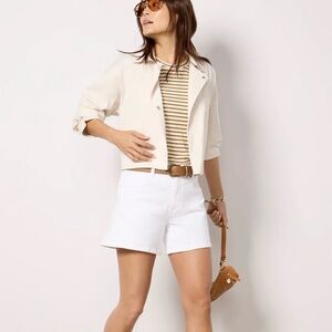 NWT KUT from the Kloth Women's Jane High-Rise Jean Shorts 10 Optic White